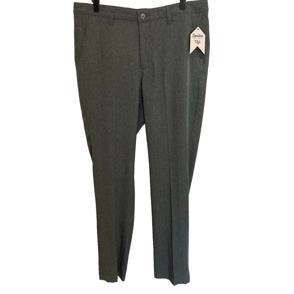 1764 Signature Stretch Poly Golf Birdie Pants Mens 34 x 32 Charcoal Gray NWT NEW